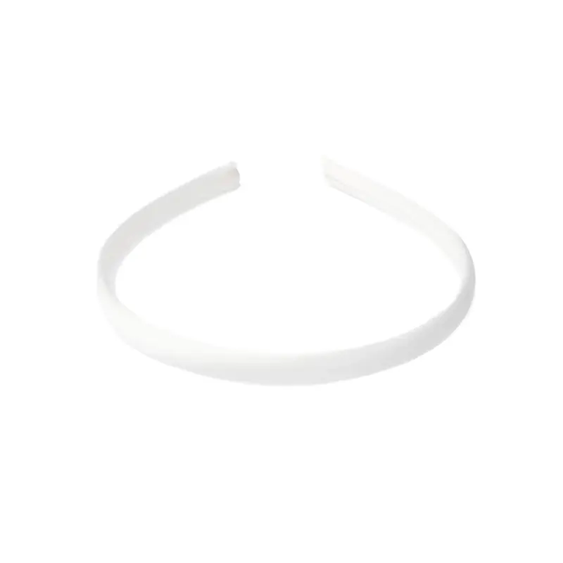 Satin Hair Band Thin Off White