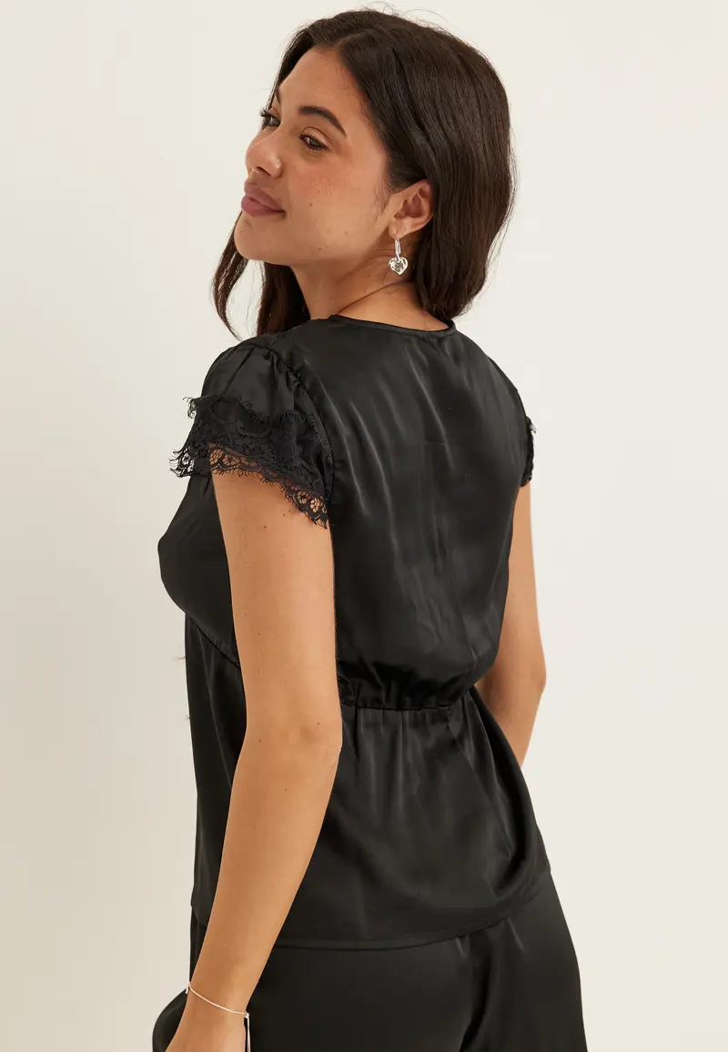 Satin Lace Blouse