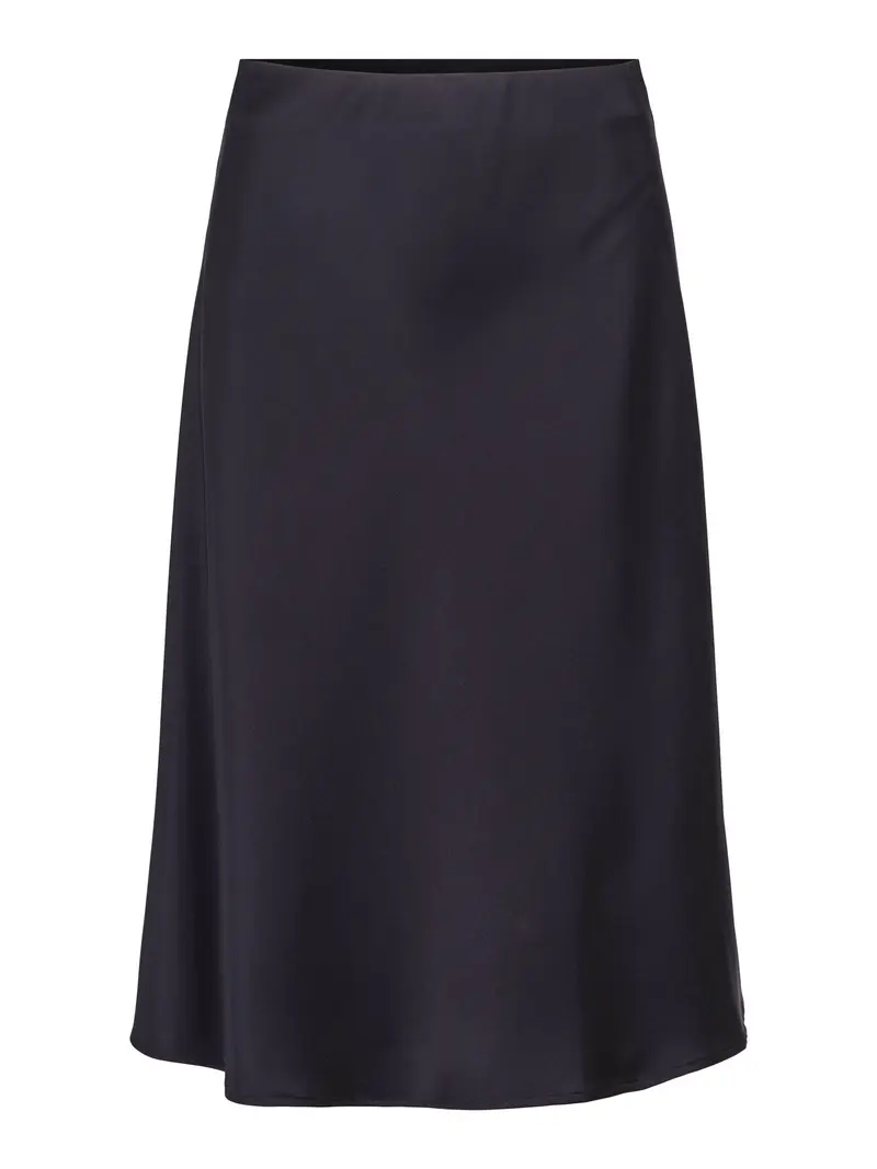 Satin skirt, short Black