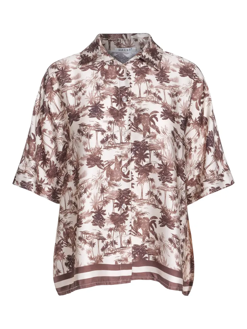 Satin visc shirt Brown