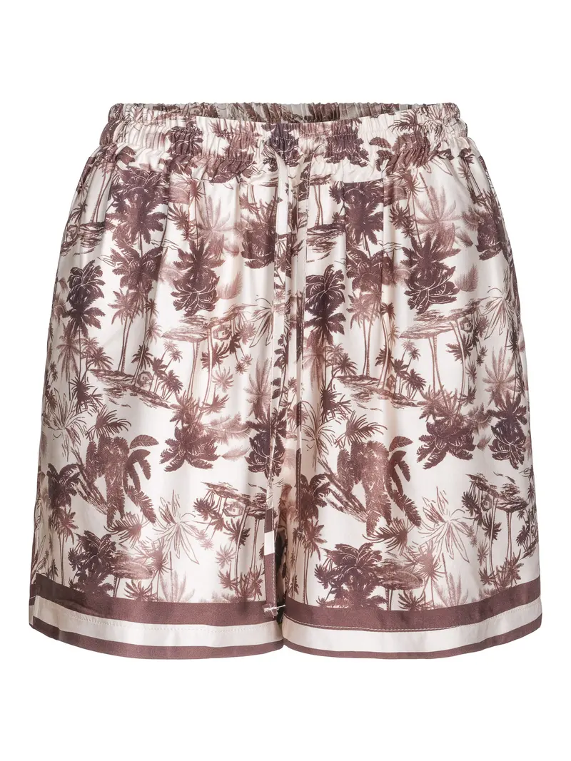 Satin visc shorts Brown