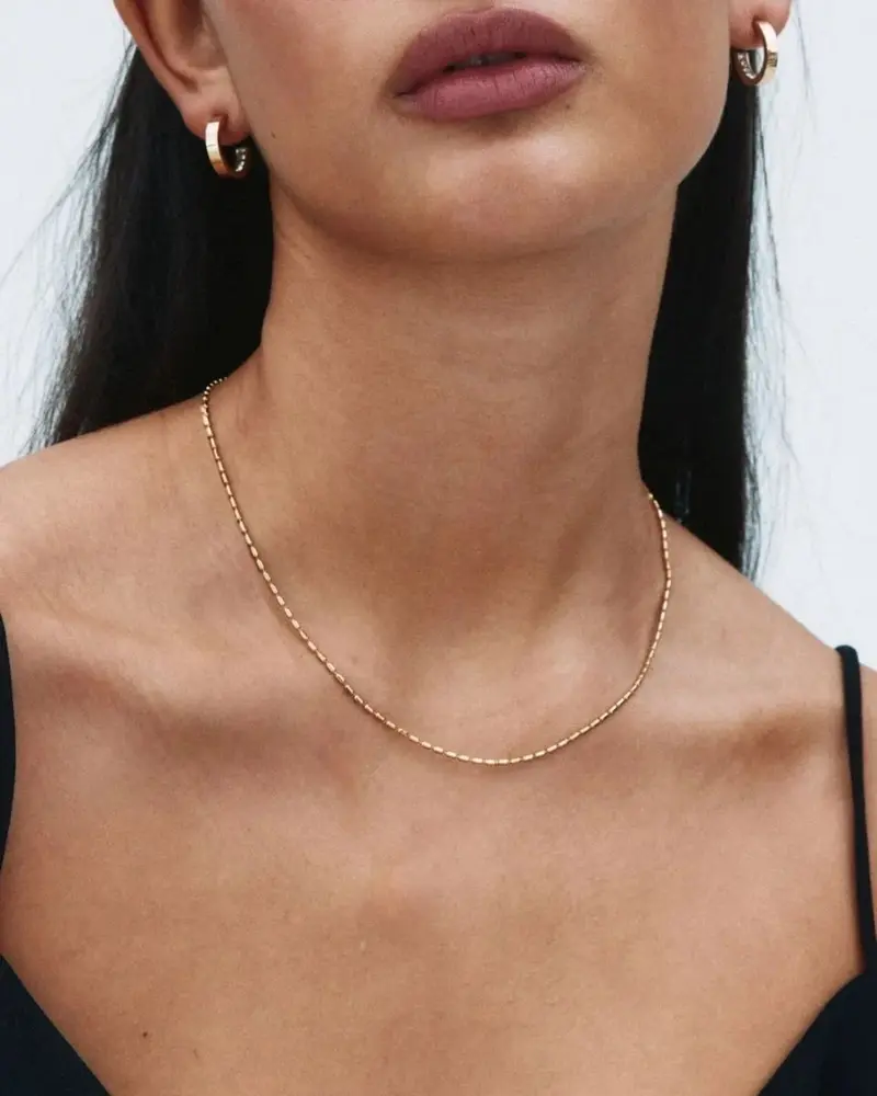 Seed Bead Necklace Gold