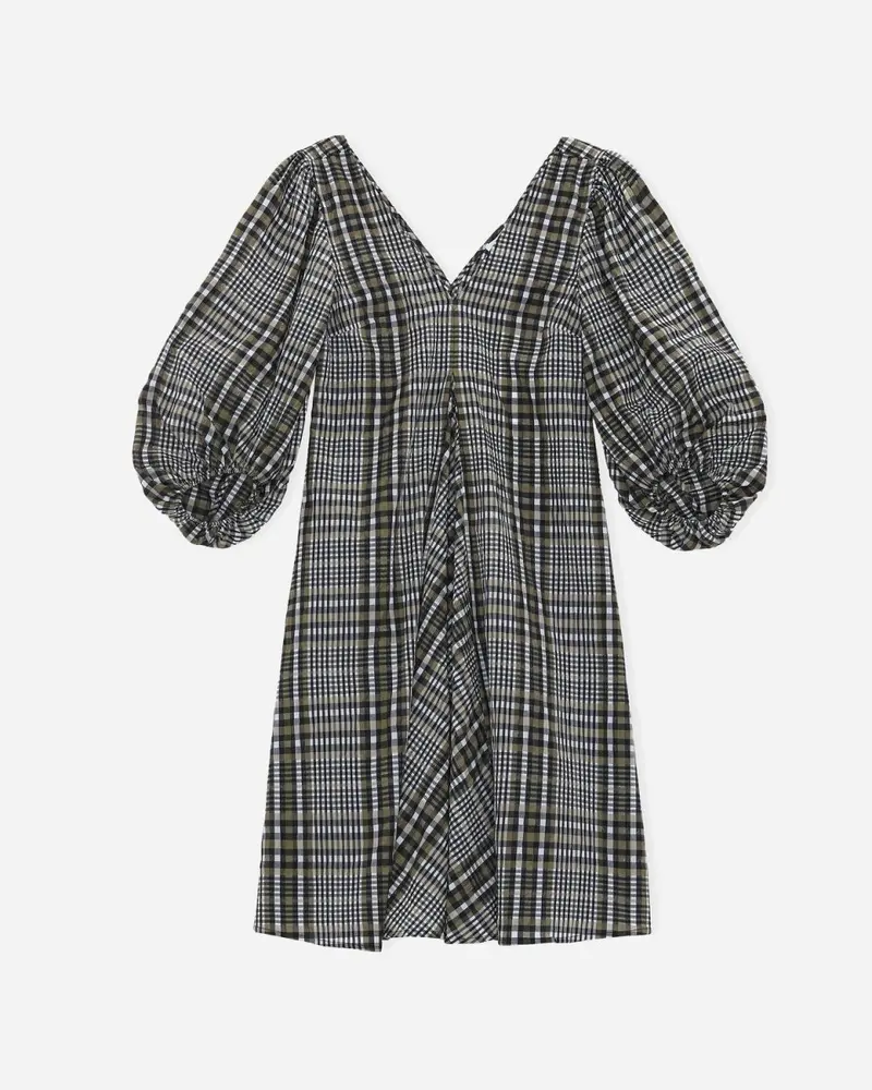 Seersucker Check Dress - Kalmata
