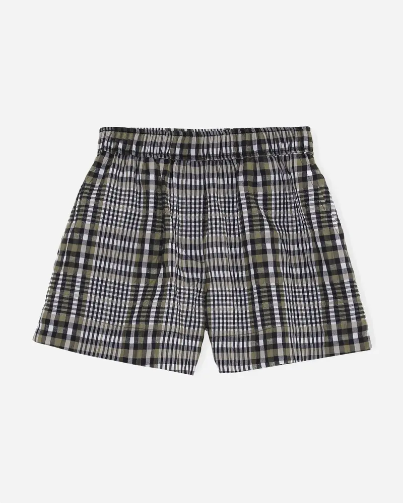 Seersucker Check Shorts - Kalamata