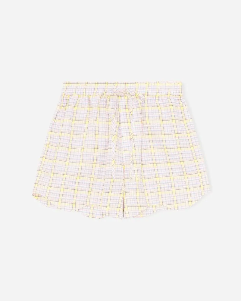 Seersucker Check Shorts - Multicolour