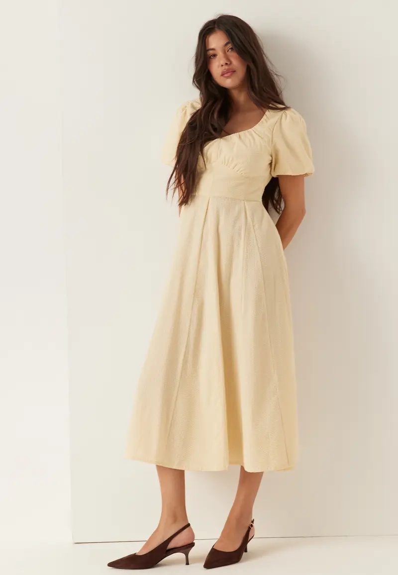 Seersucker Midi Dress