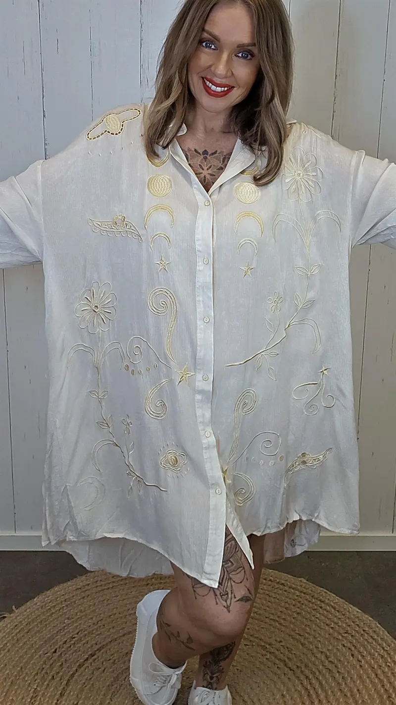 Selma skjortekjole Beige