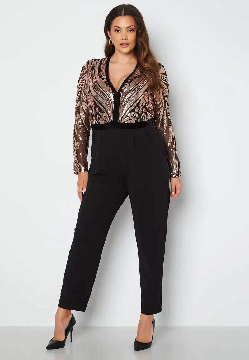 Sequin Bodice Jumpsuit