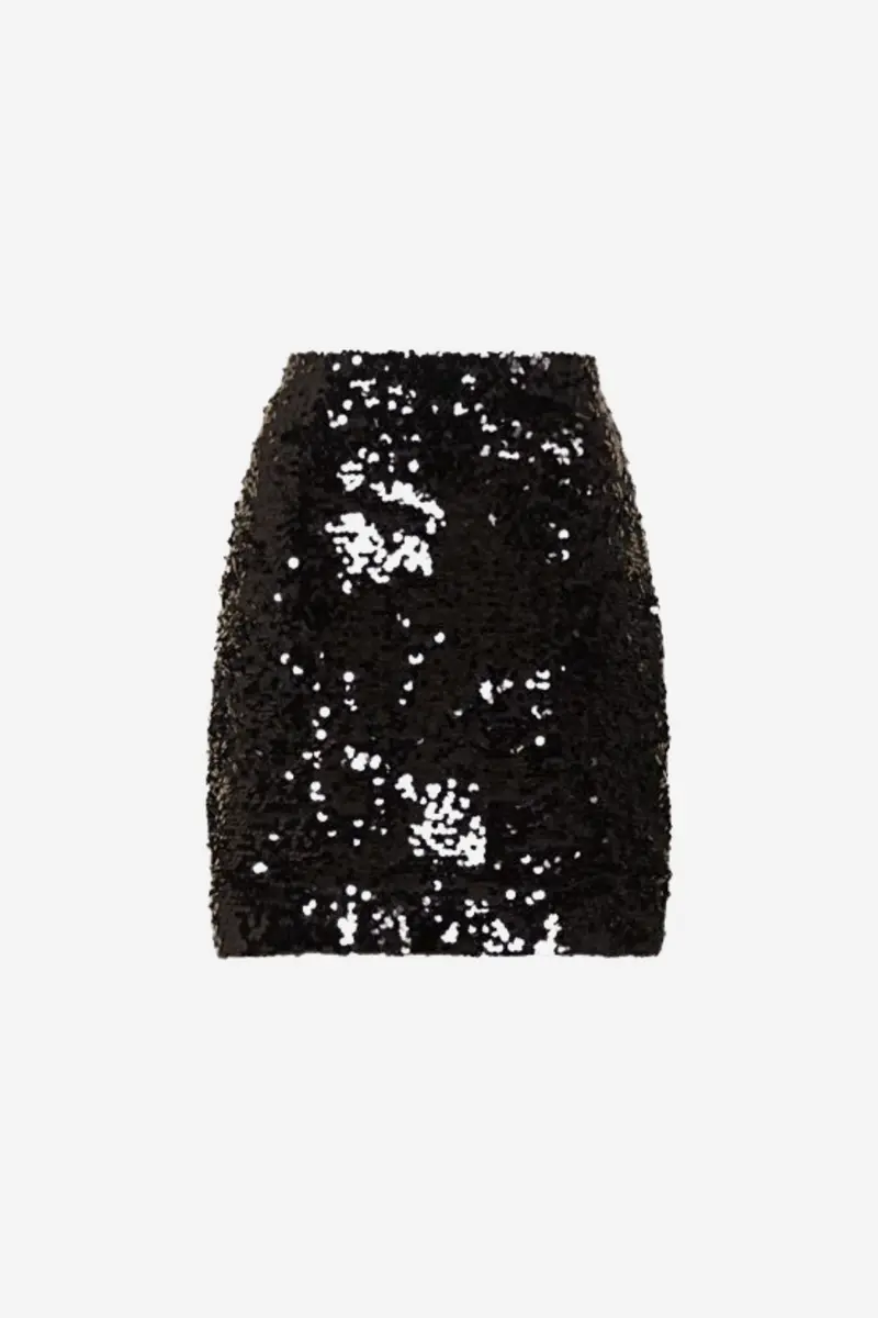 Sequins Skirt Black
