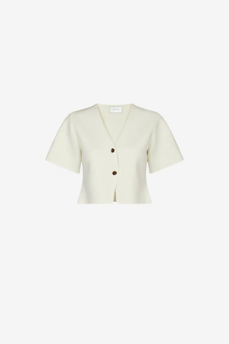 Setta Knit Blouse Off White