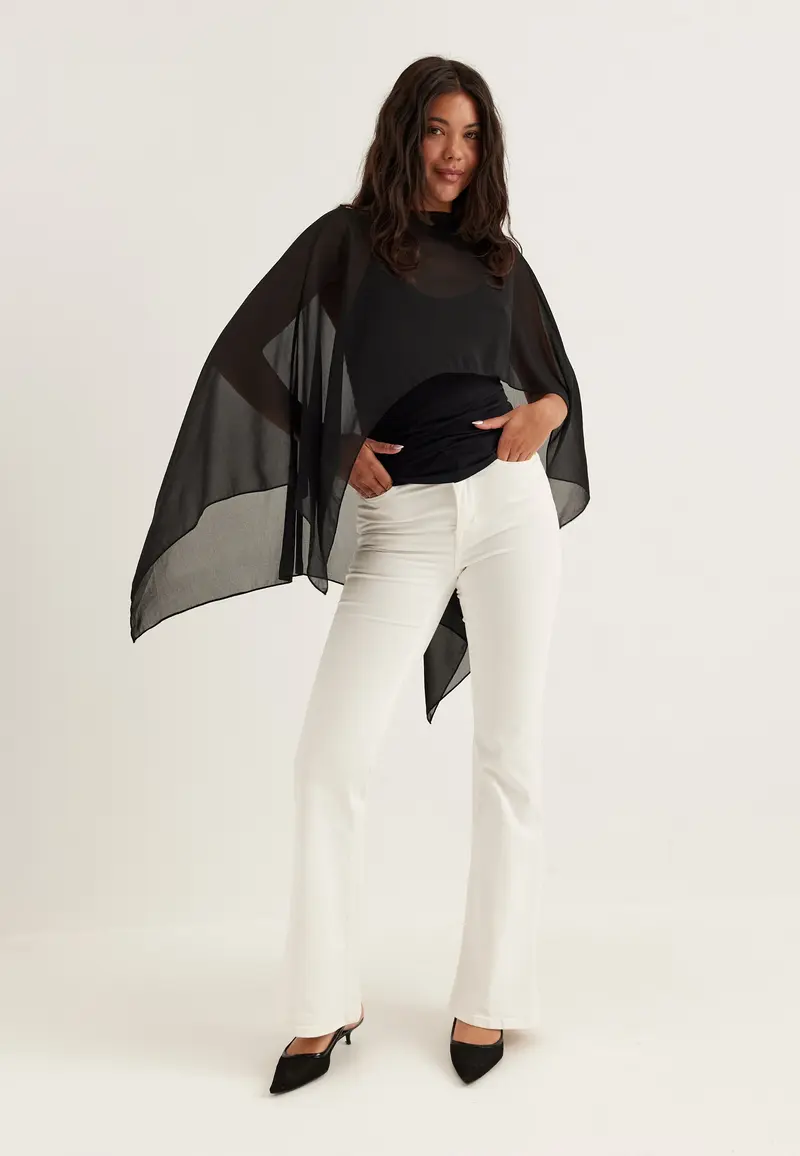 Sheer Chiffon Cape