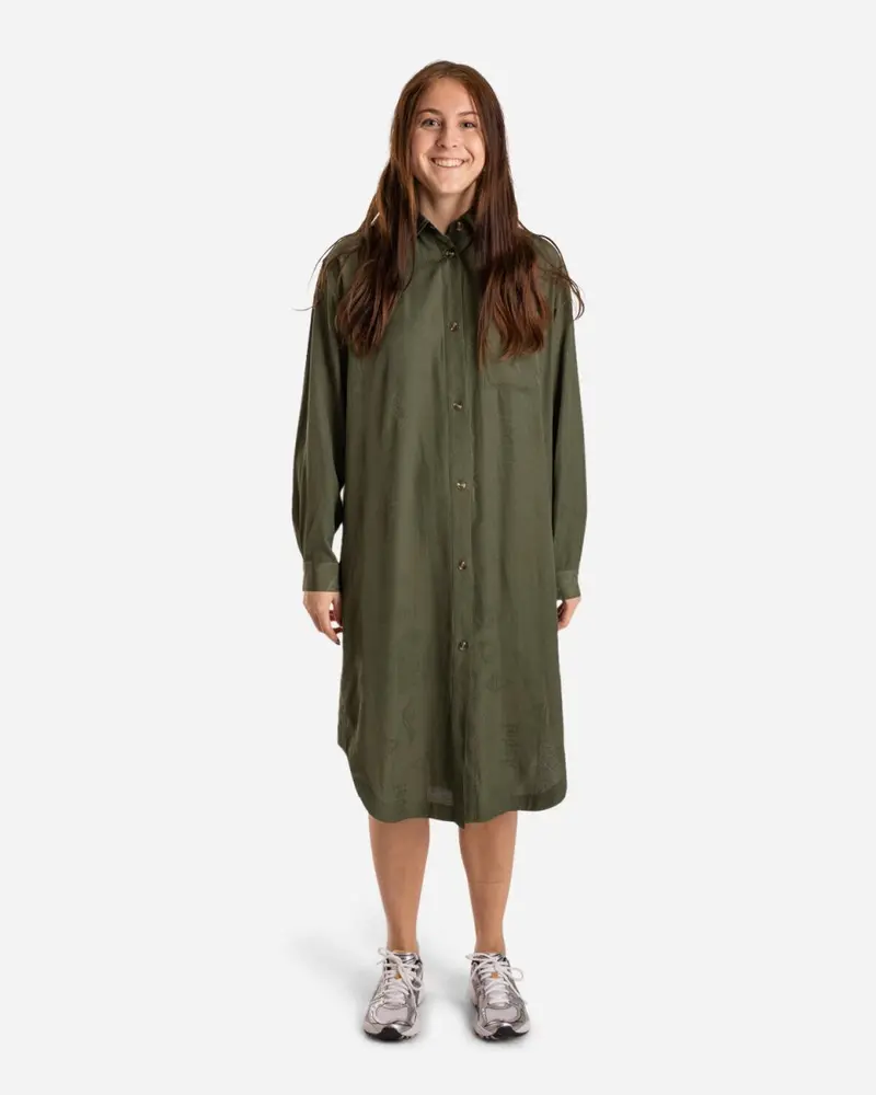 Shirt Dress - Green Tribal