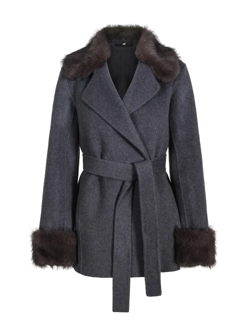 Short fab coat Grey Mel.