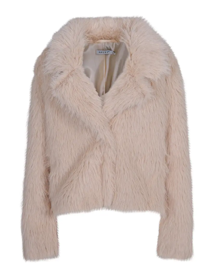 Short faux fur jacket Ecry