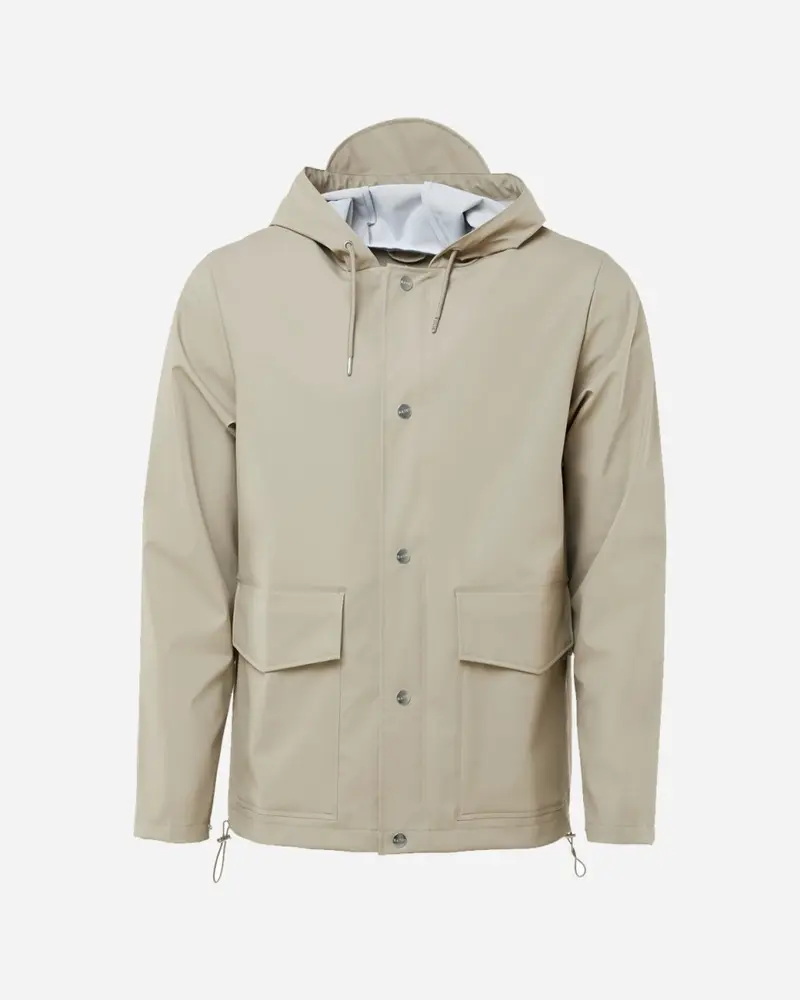 Short Hooded Coat -  Beige