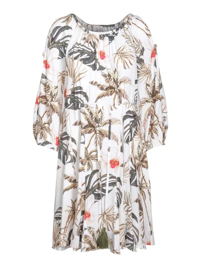 Short jungle dress White-Jungle