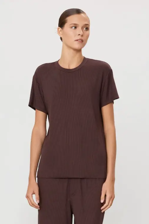 Short Sleeve Boyfriend T-shirt Espresso