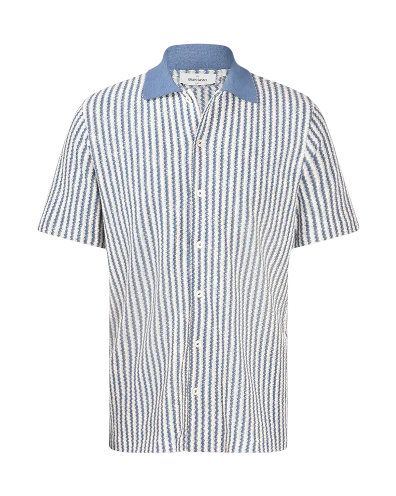 Short sleeve striped jersey shirt
