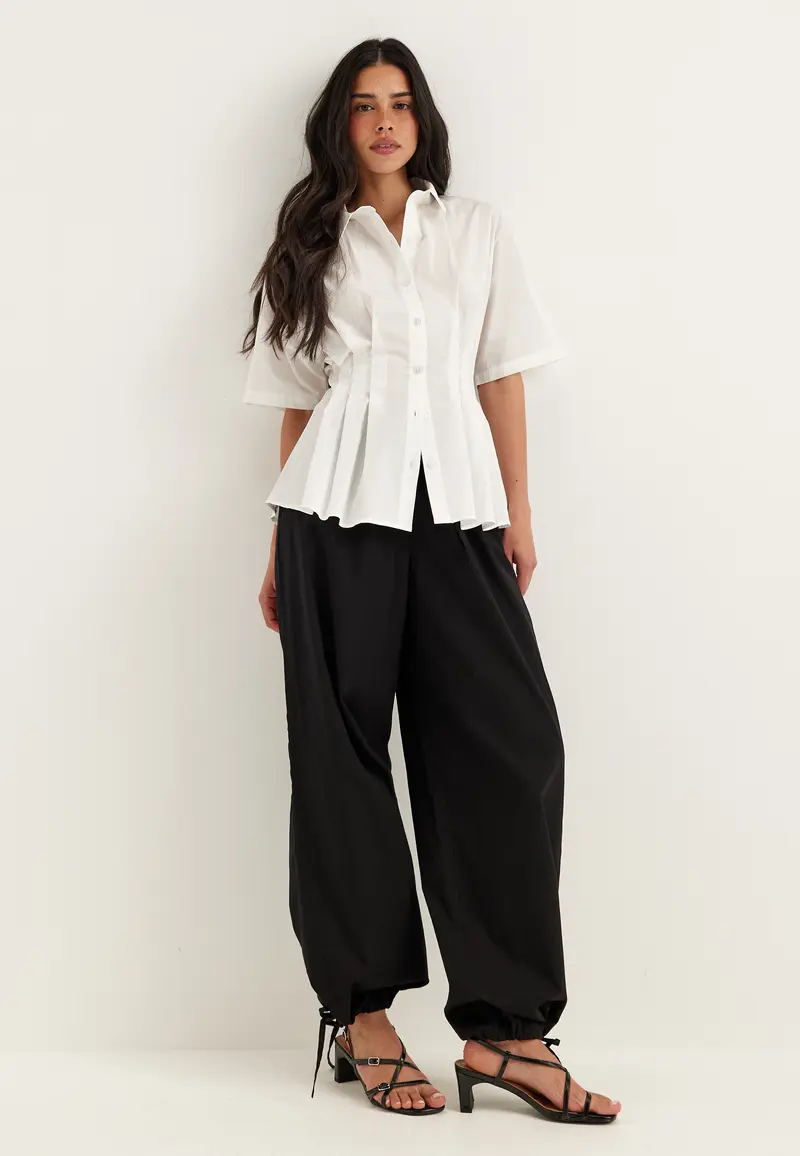 Short Sleeve Waist Shirt