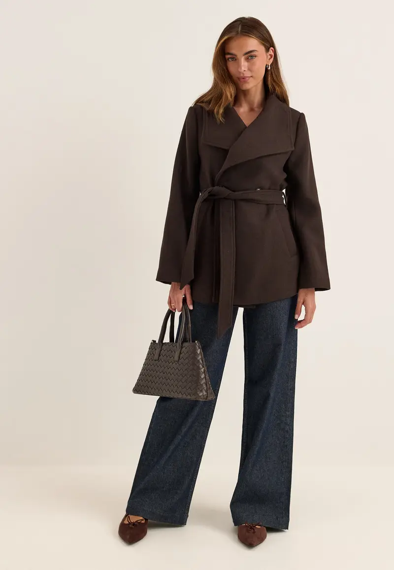Short Wool Blend Coat