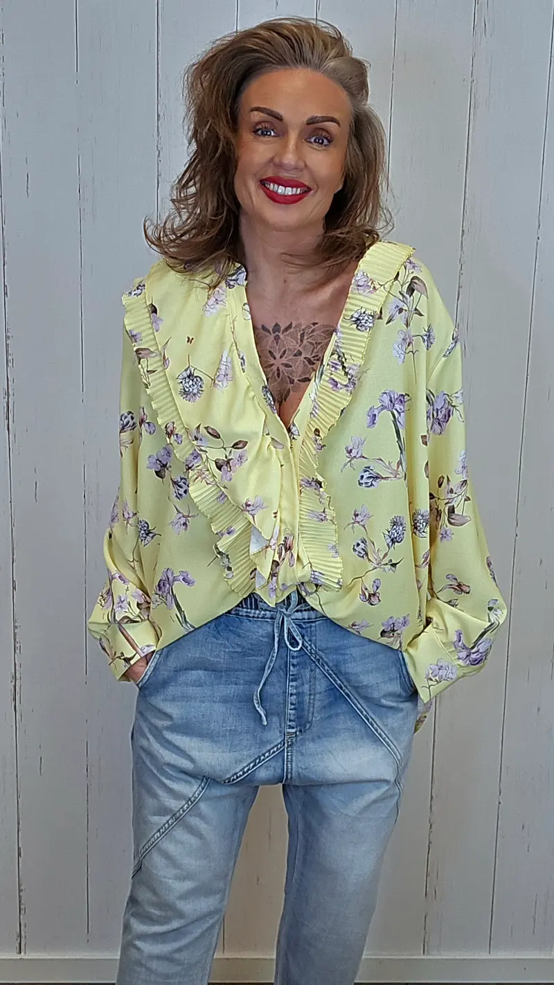 Signe bluse skjorte gul
