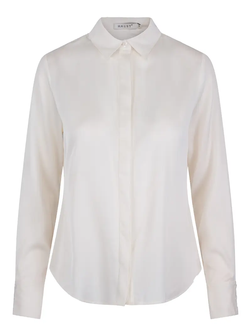 Silk classic shirt Krem