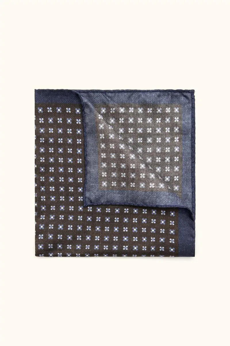 Silk Handkerchief Black Brown