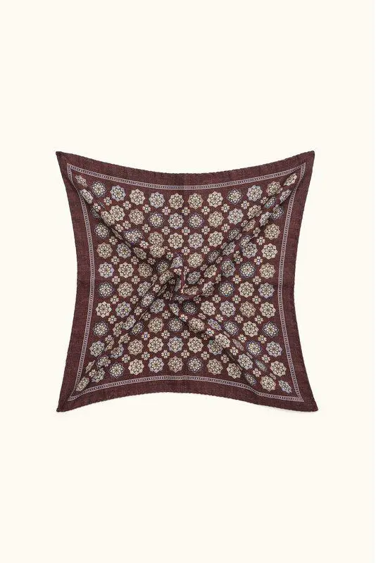 Silk Handkerchief Wine Red