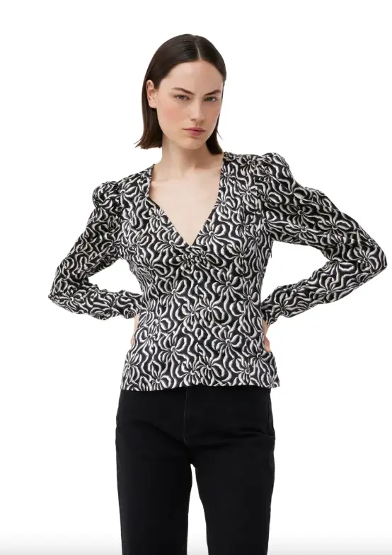 Silk Stretch Satin Blouse