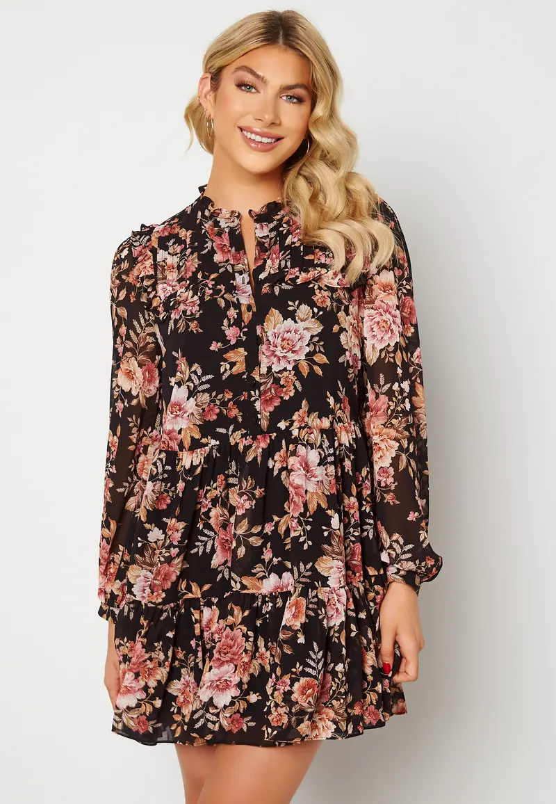 Simona Ruffle Smock Dress