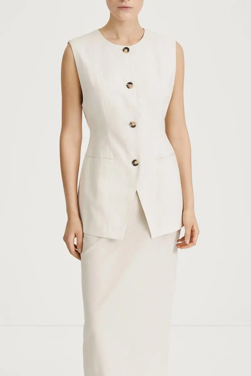 Sirella Vest Raw Linen