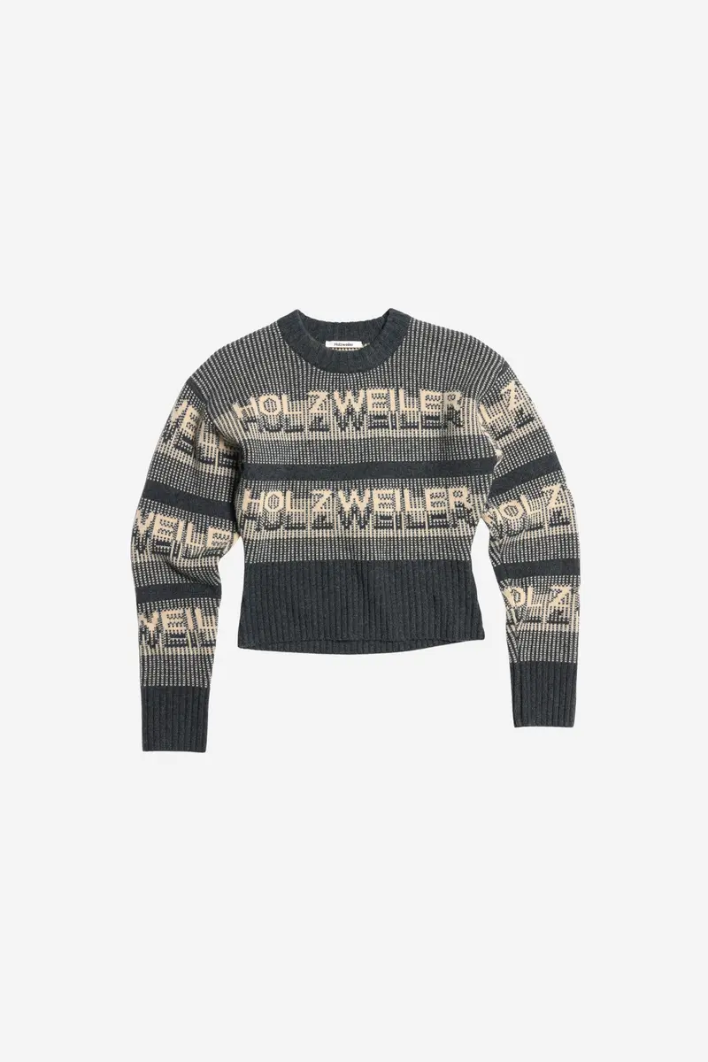 Ski Cropped Crew Dark Grey