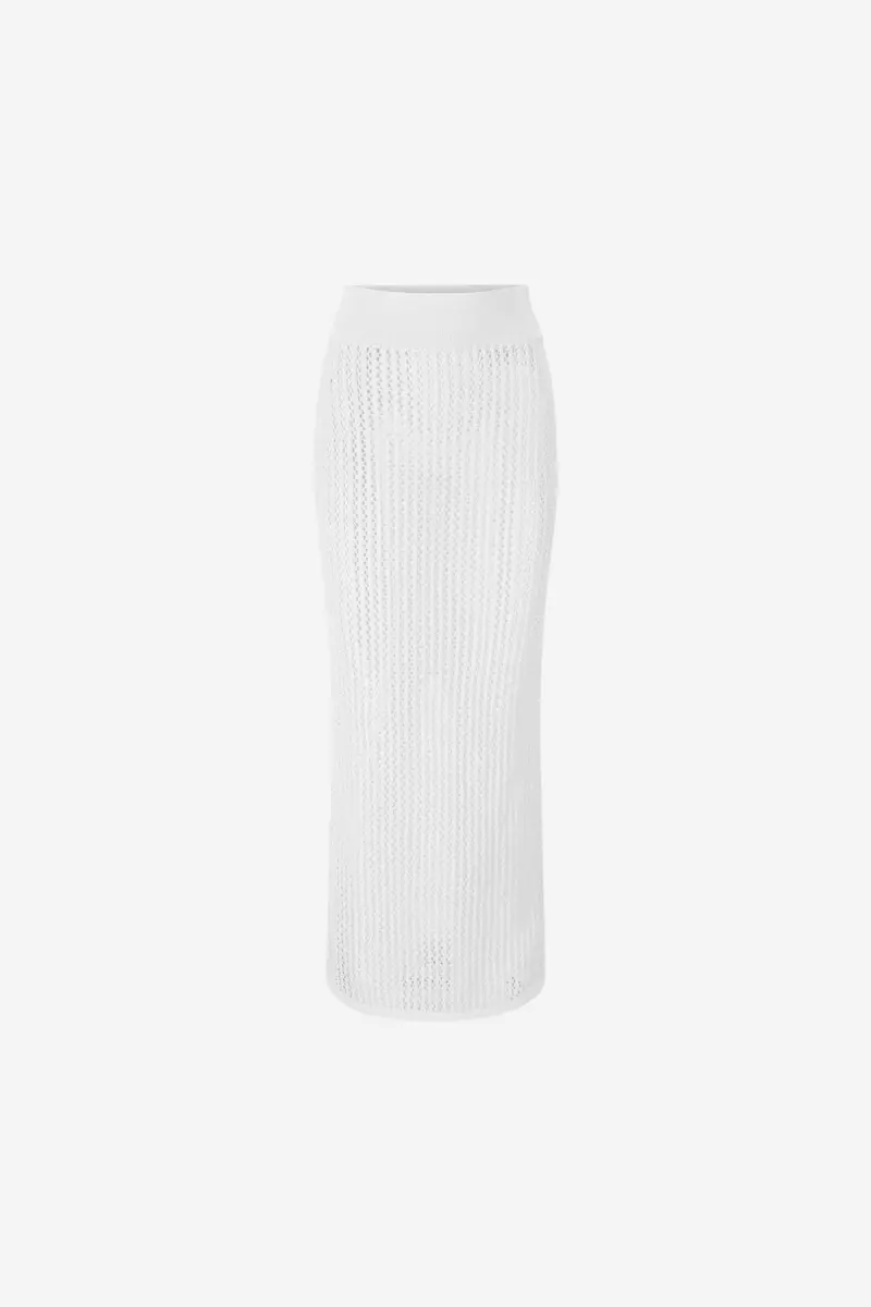 Sky Crochet Skirt White