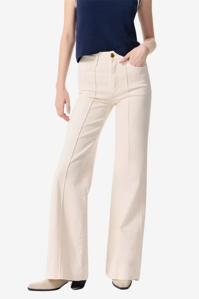 SKYLAR HIGH-RISE TROUSER JEAN ECRU