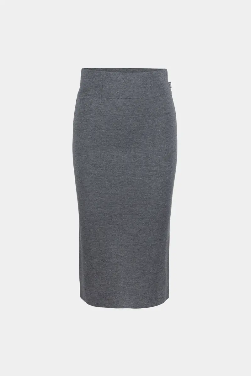 Skyler Merino Skirt Grey Melange