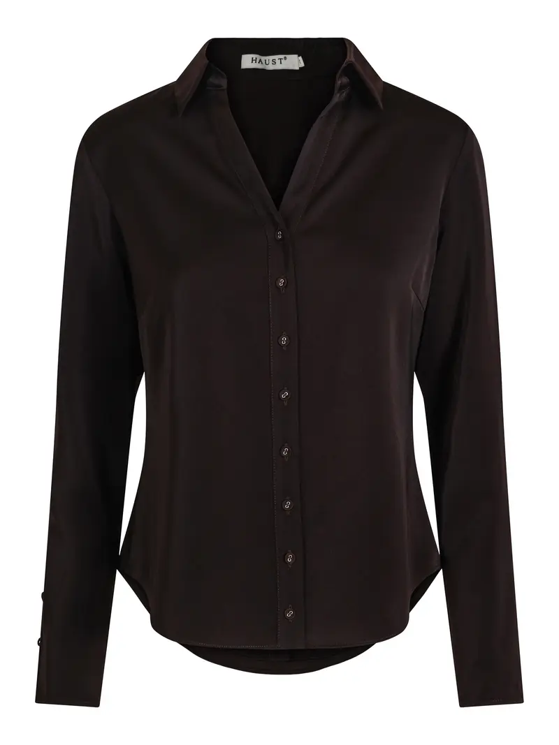 Sleeve detail blouse Dark Brown