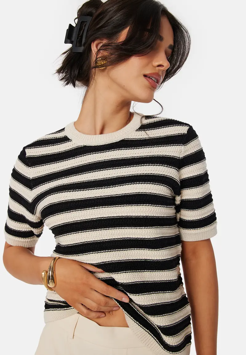 Slfdora SS knit O-Neck