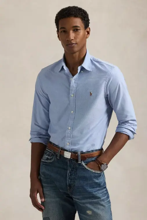 Slim Fit Oxford Shirt Blue