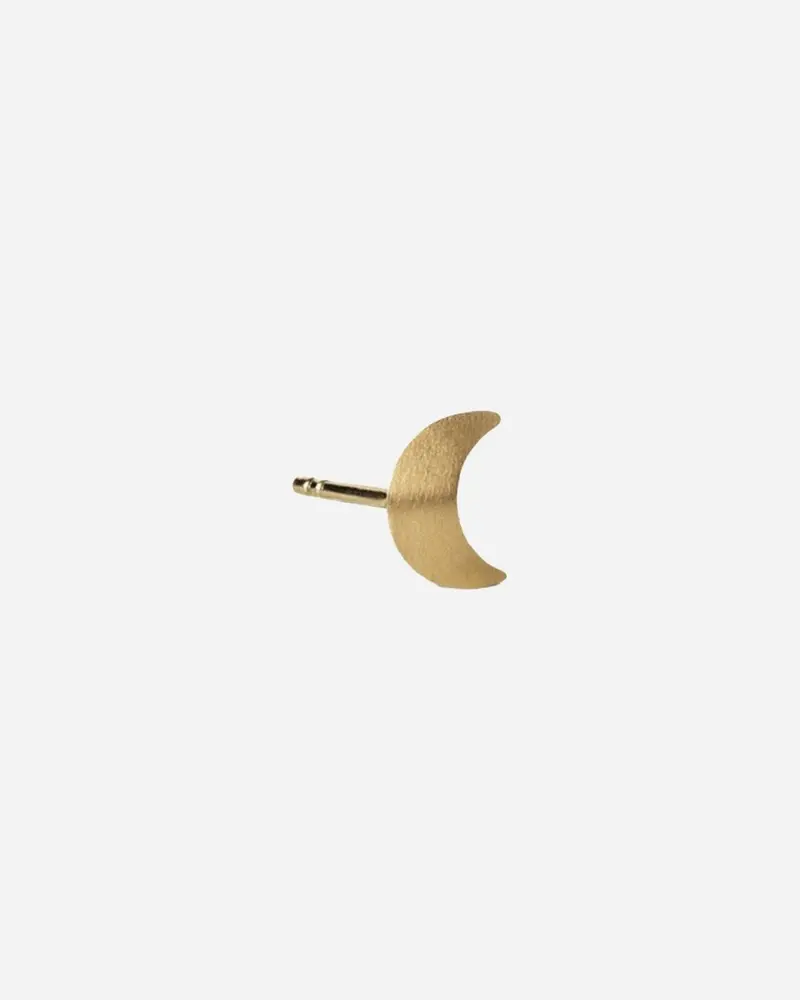 Small Half Moon Stud - Gold Plated
