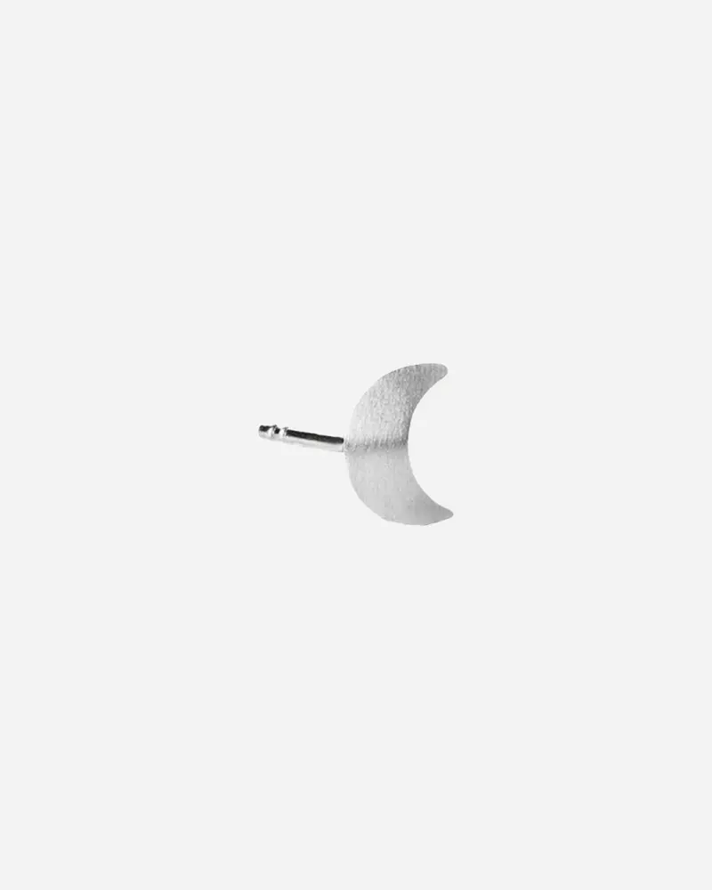 Small Half Moon Stud - Sterling Silver