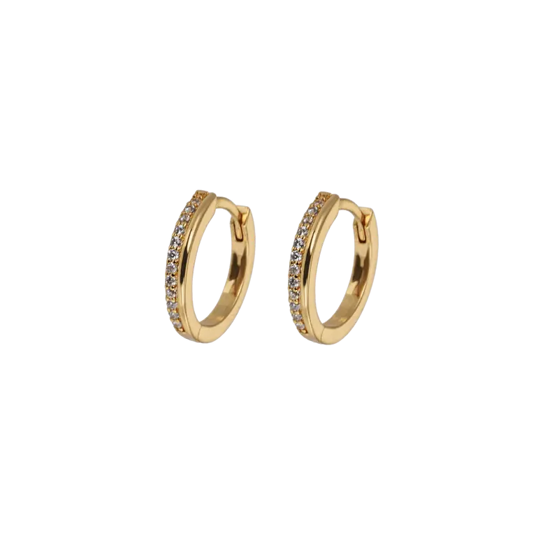 Small Hoops Gold & White