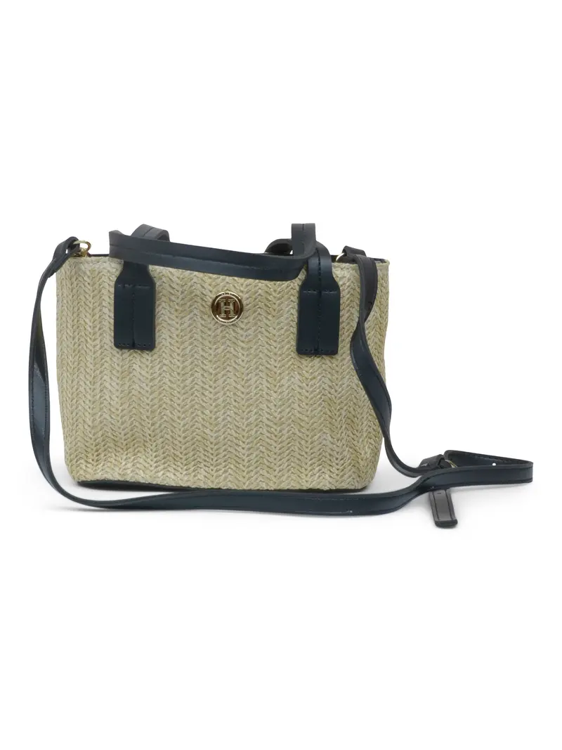 Small straw bag Black