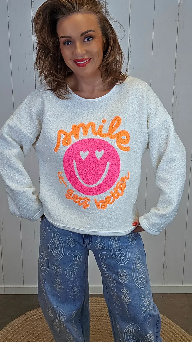Smile genser creme