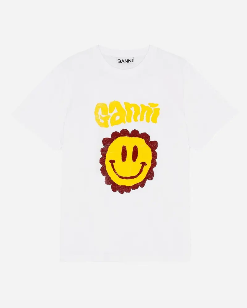 Smiley Flower - Bright White