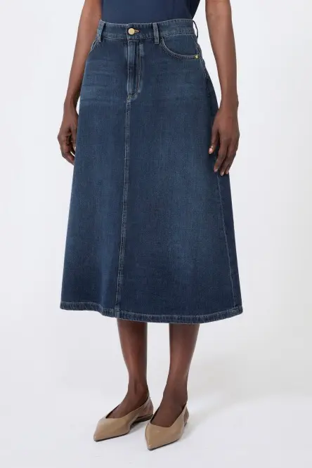 SMMGUFO Denim Skirt Night Blue