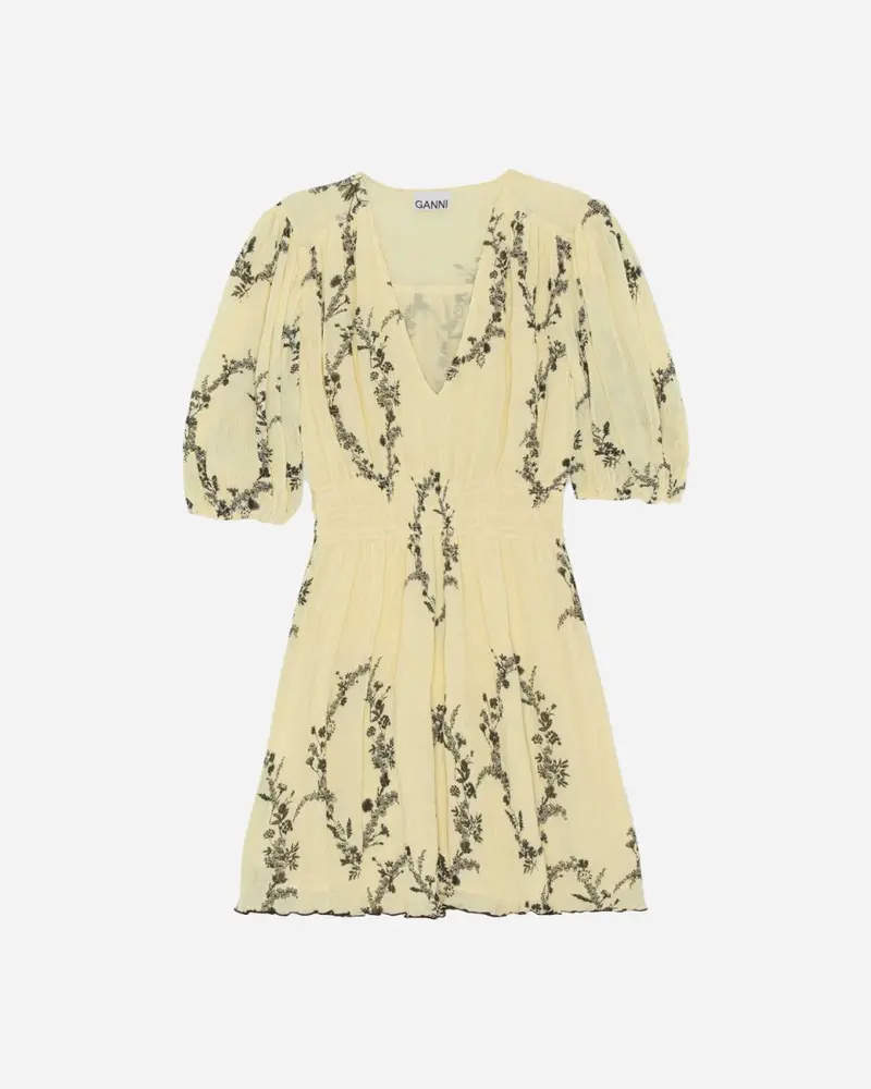 Smock Mini Dress - Floral Shadow Flan