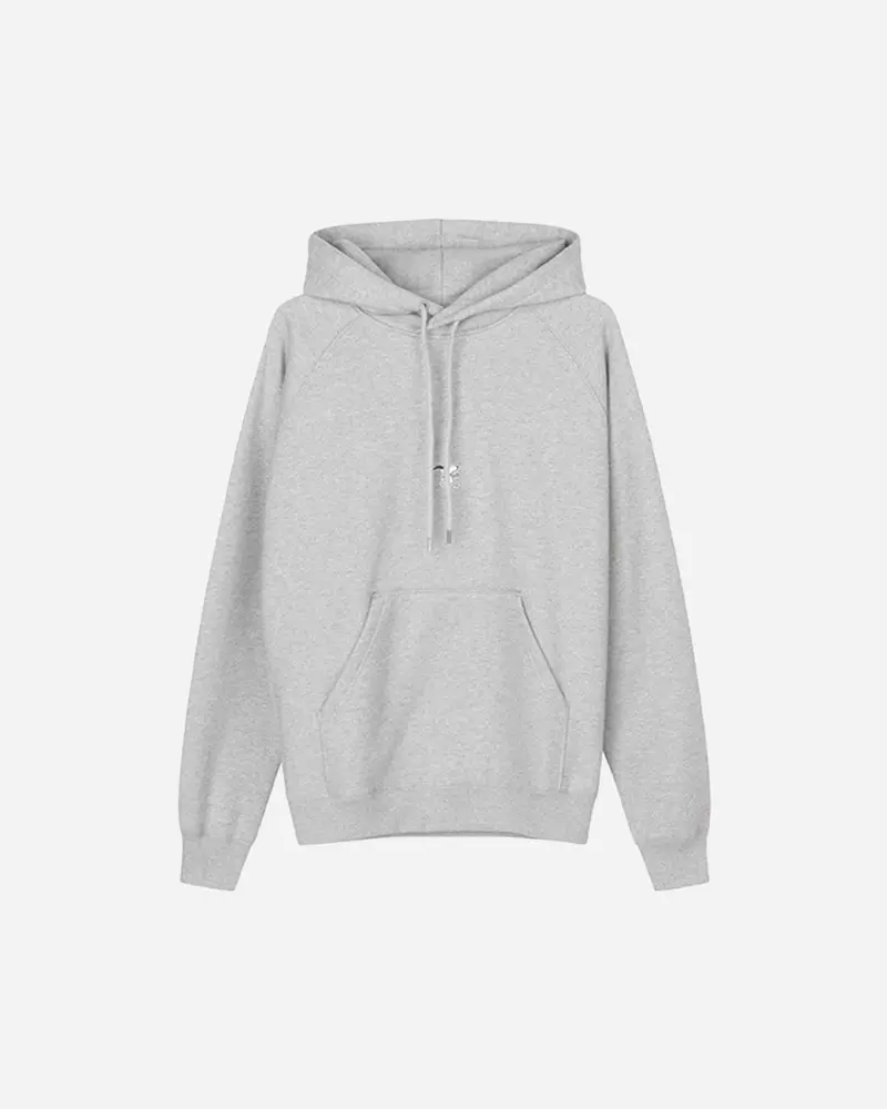 Snoopy Sitting Hoodie - Grey Melange