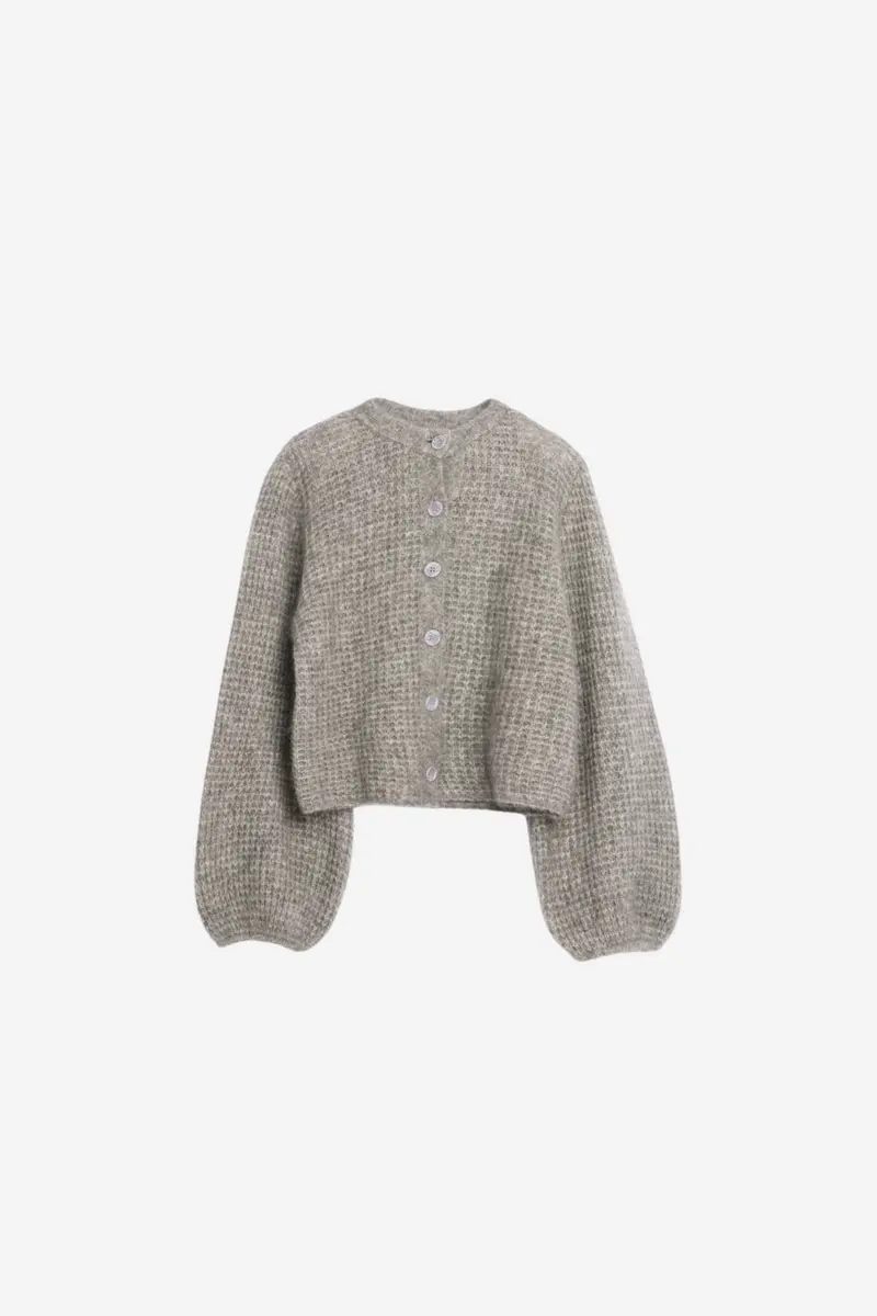 Sofia Mohair Cardigan Medium Grey Melange