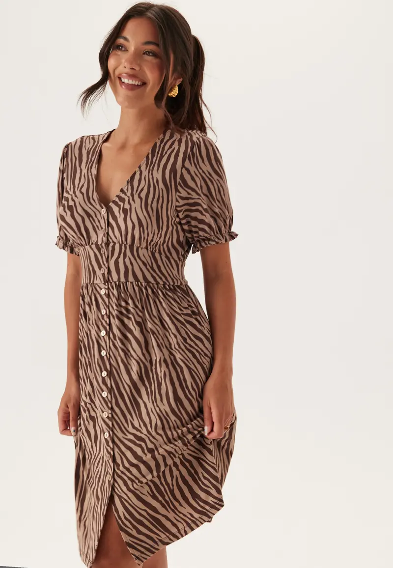 Soft Short Button Dress