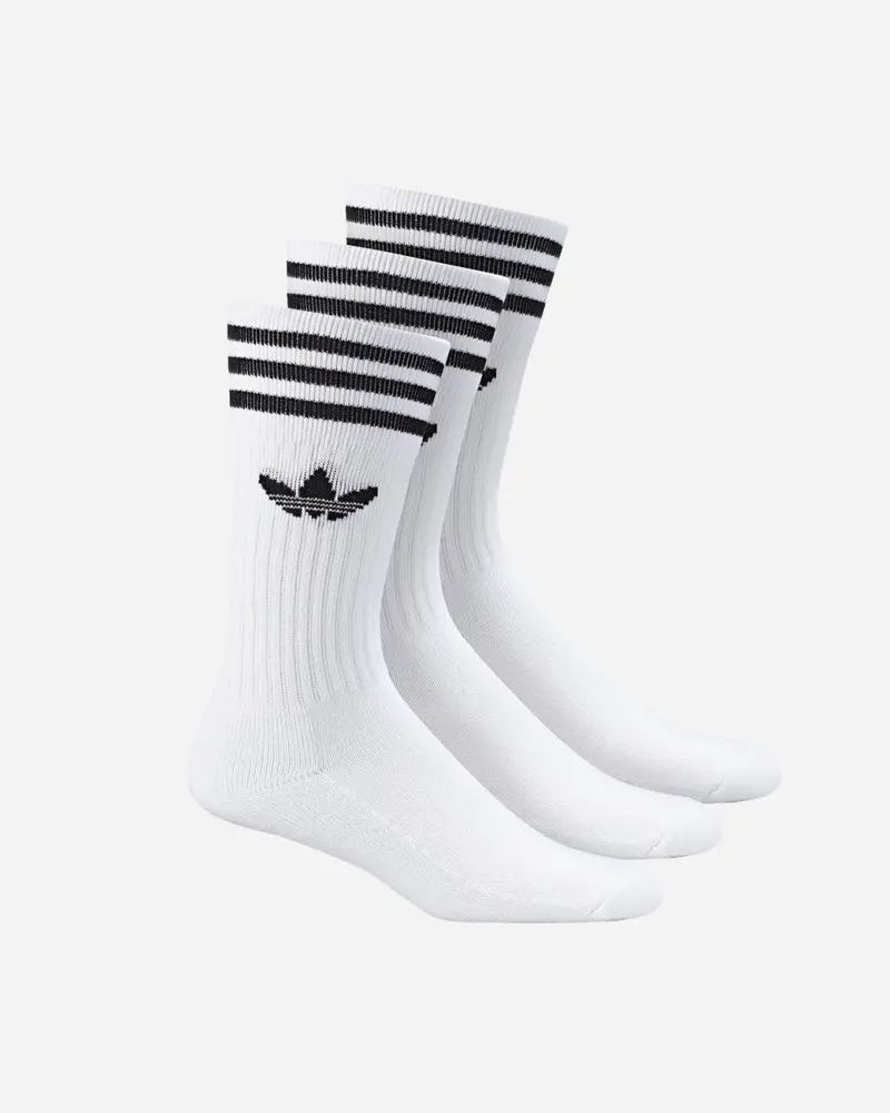 Solid Crew Sock - White/Black